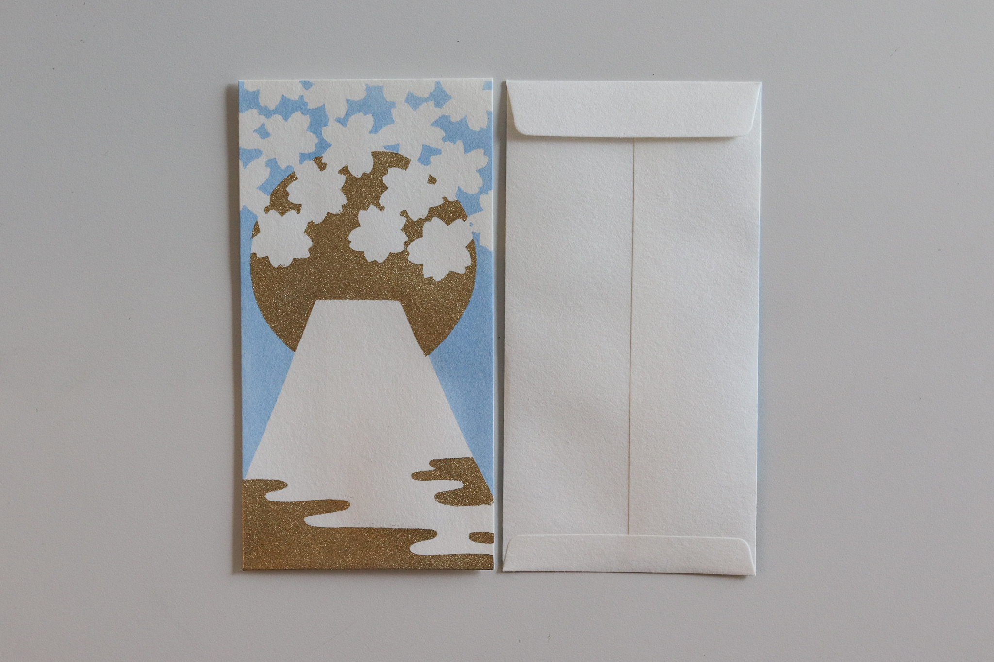 日本 京都 羅工房 富士山 手摺り金封 紅包袋