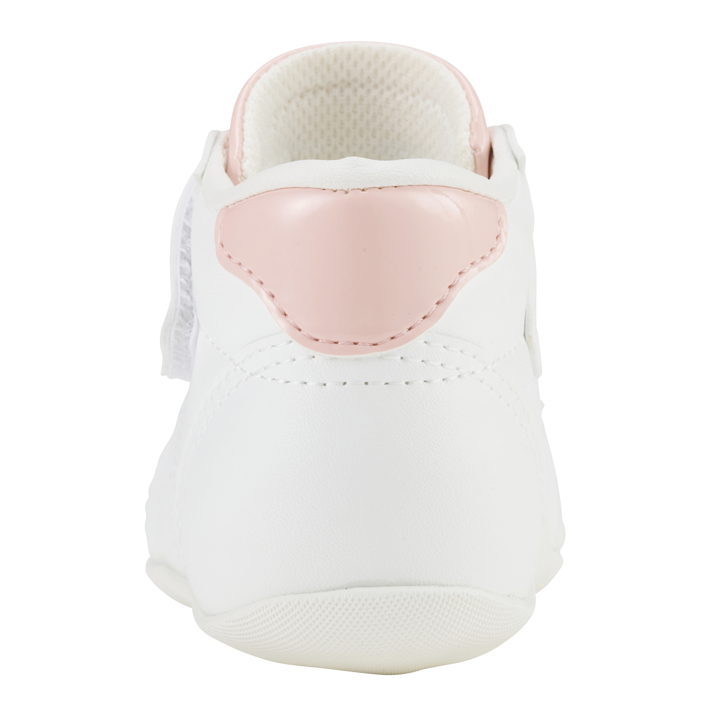 皮製綁帶造型一段鞋-粉