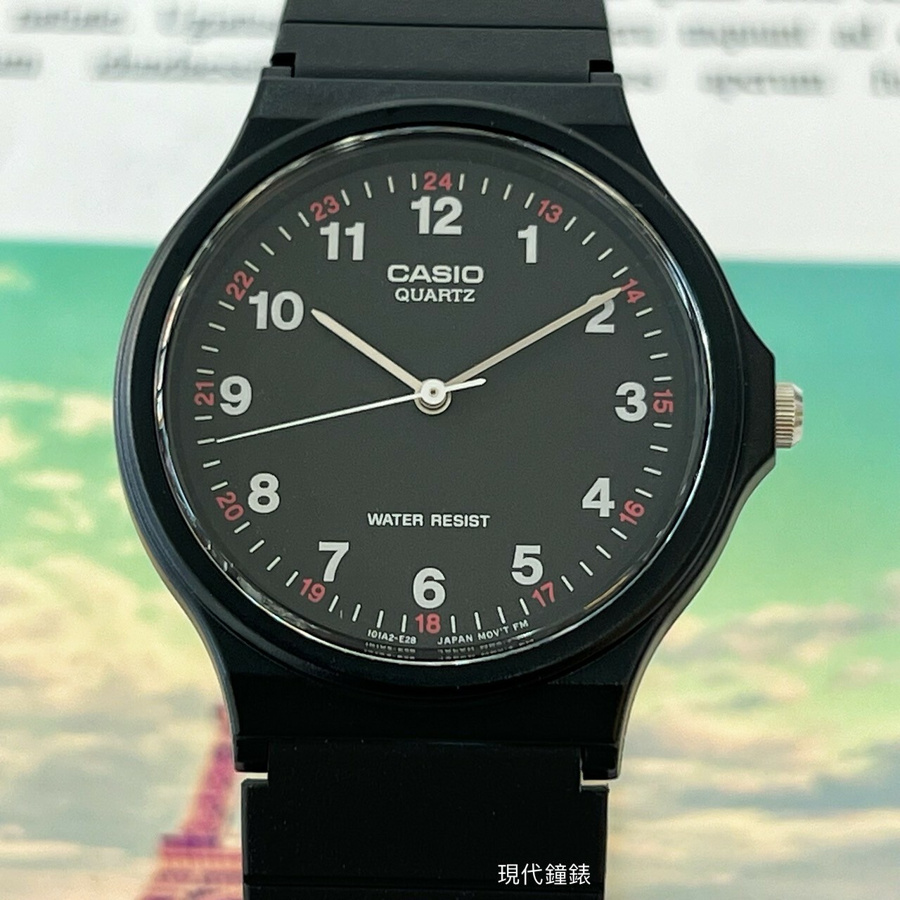 【CASIO 卡西歐】超輕薄感數字錶 MQ-24-1B 34.9mm 現代鐘錶