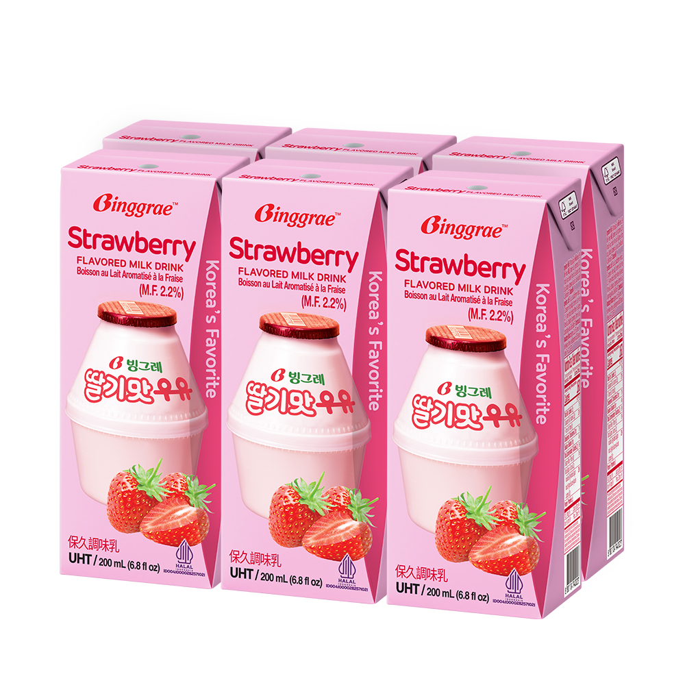 【BKSHOP】Binggrae草莓牛奶200ml