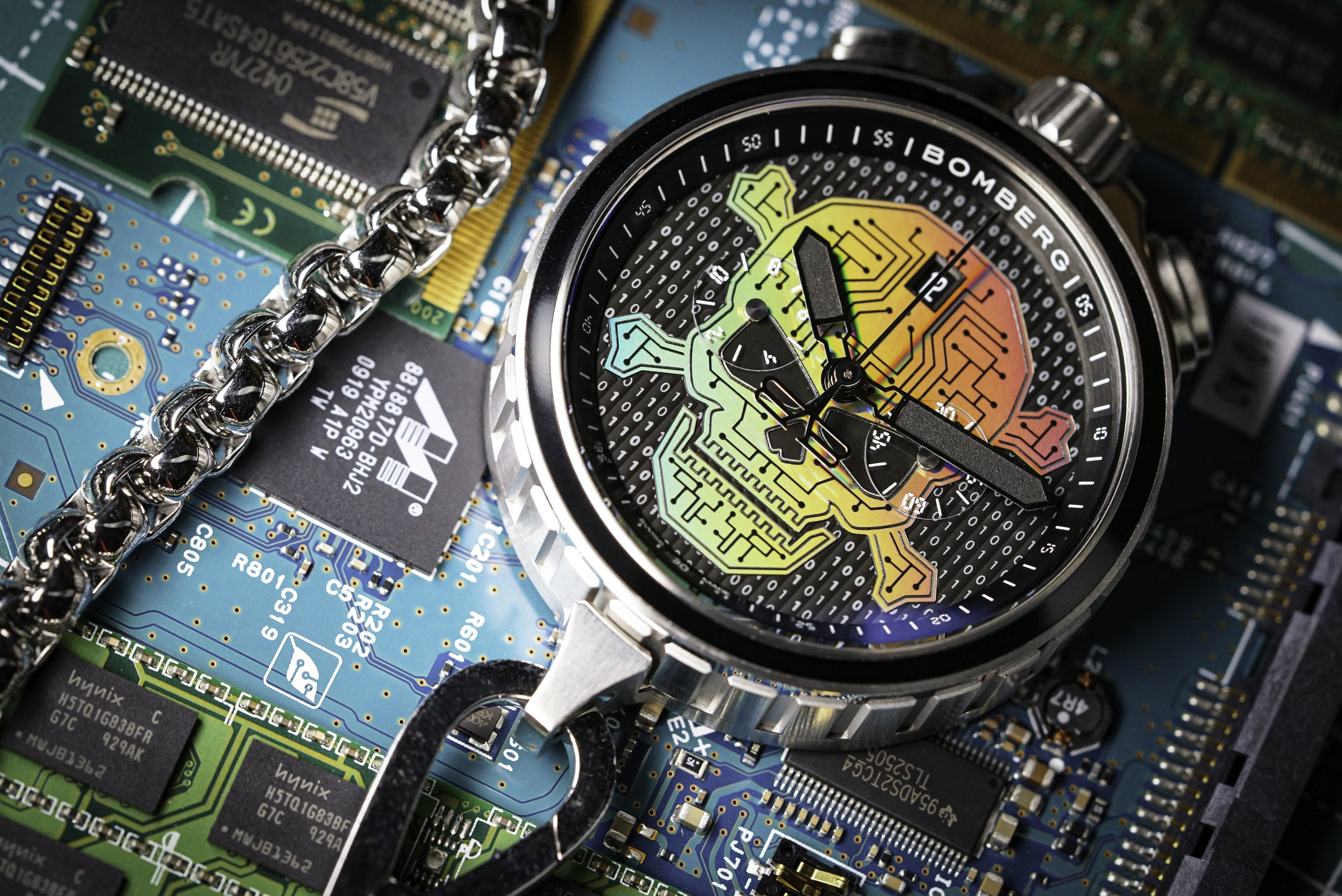 BOMBERG BOLT-68  Heritage系列 數位骷髏腕錶