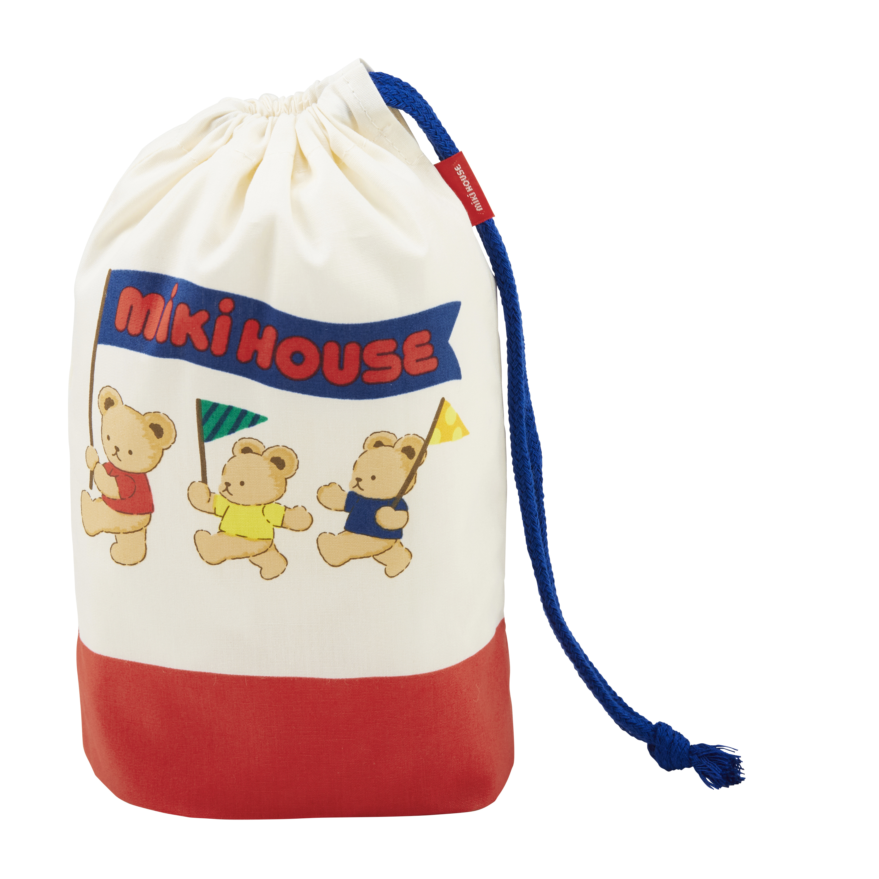 MIKI HOUSE BEAR束口袋-紅