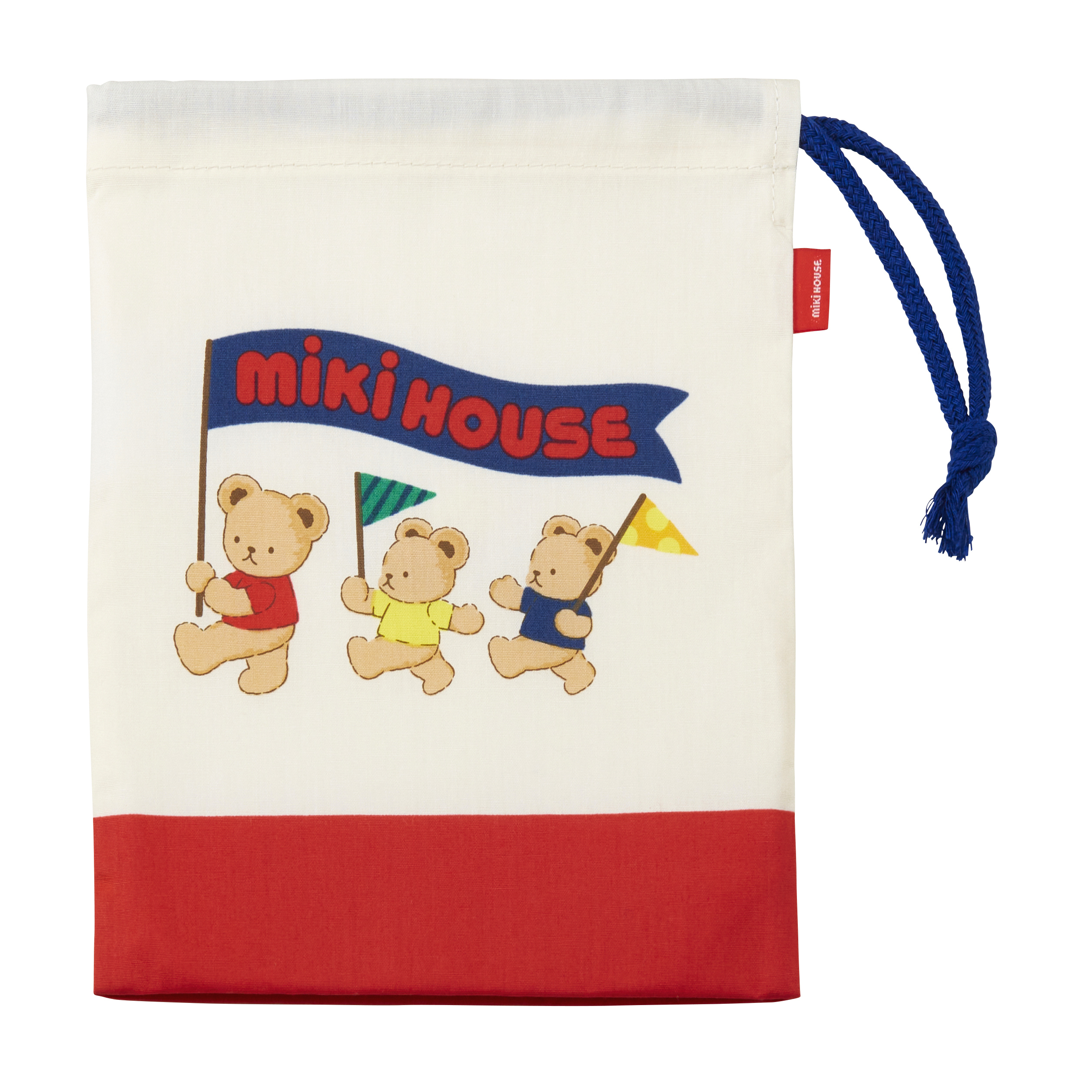 MIKI HOUSE BEAR束口袋-紅