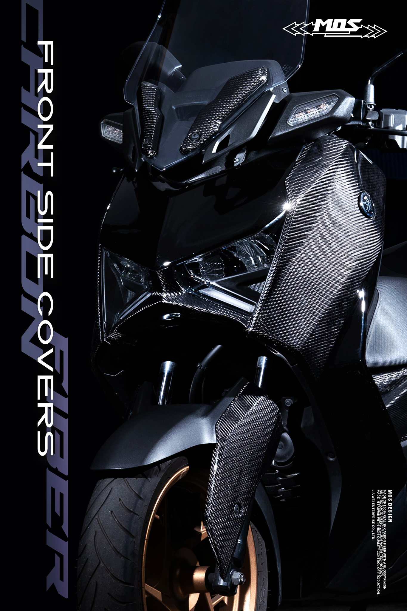 Carbon Fiber Front Side Covers for Yamaha XMAX 300