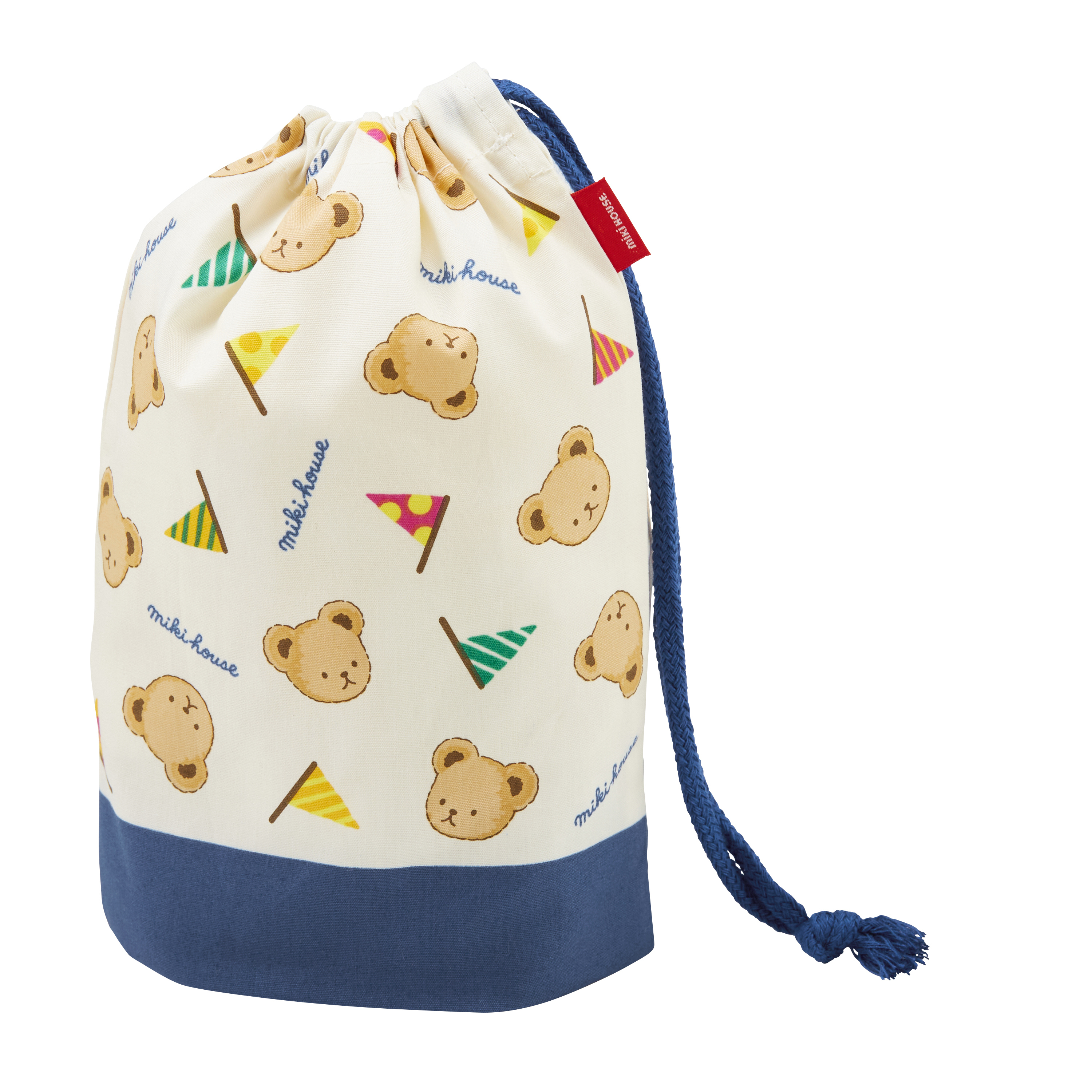 MIKI HOUSE BEAR束口袋-藏藍