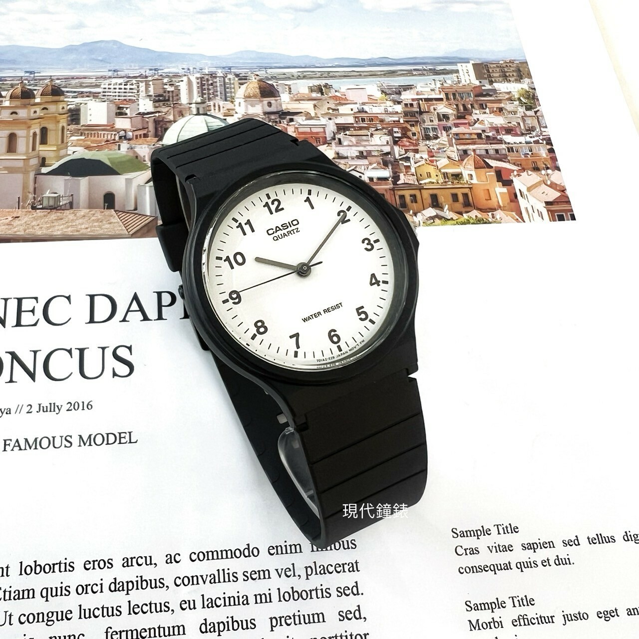 【CASIO 卡西歐】超輕薄感數字錶 MQ-24-7B 34.9mm 現代鐘錶