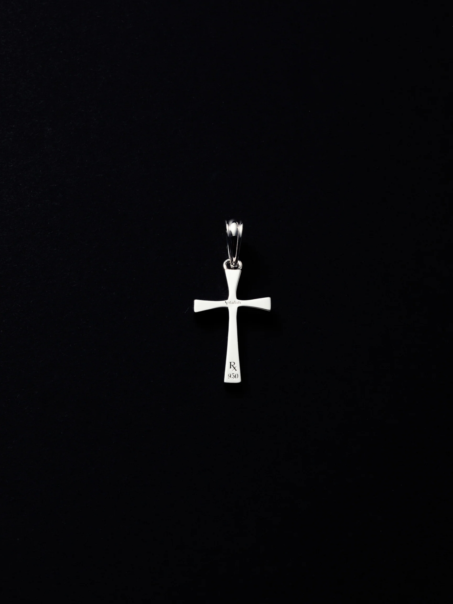 ANTIDOTE BUYERS CLUB - Engraved Tiny Cross Pendant / SI