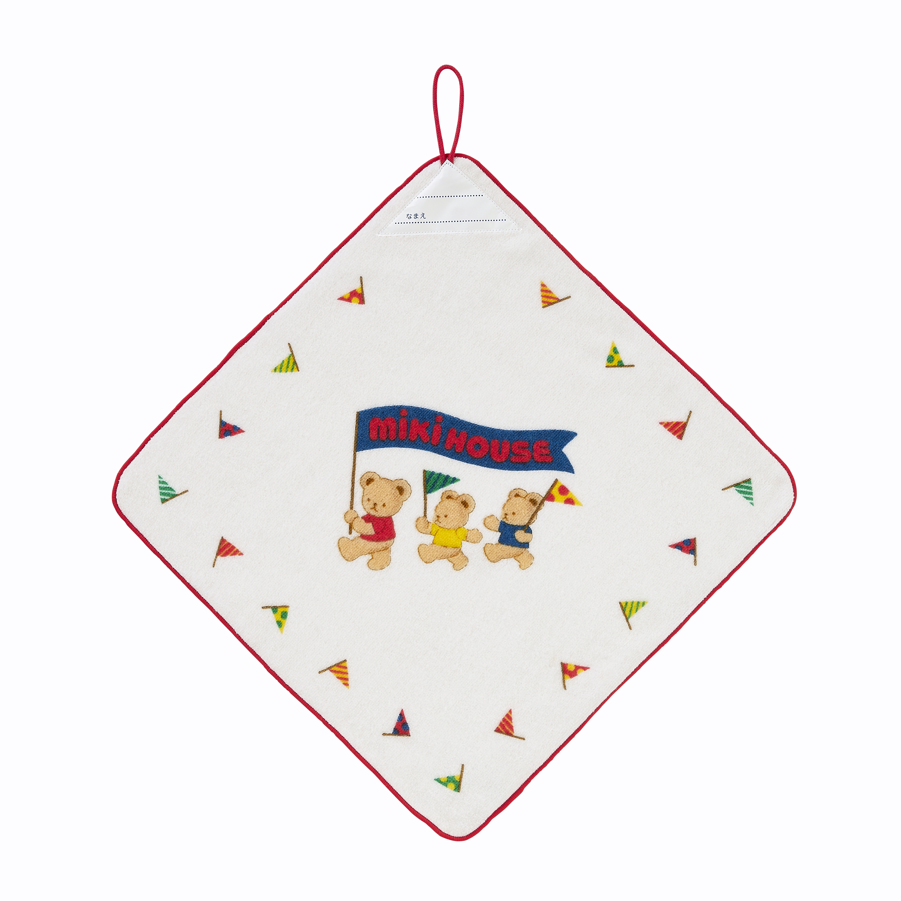 MIKI HOUSE BEAR附環毛巾-紅