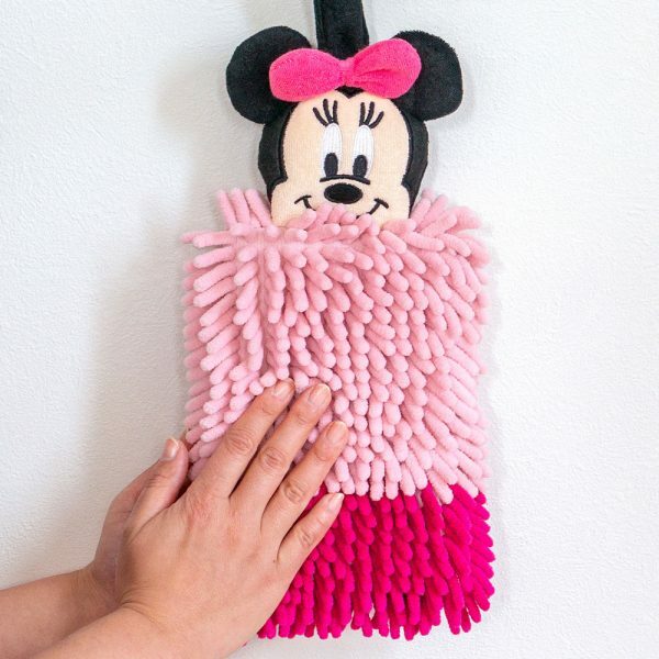 迪士尼Disney 經典角色擦手巾米妮款官方使用示意照