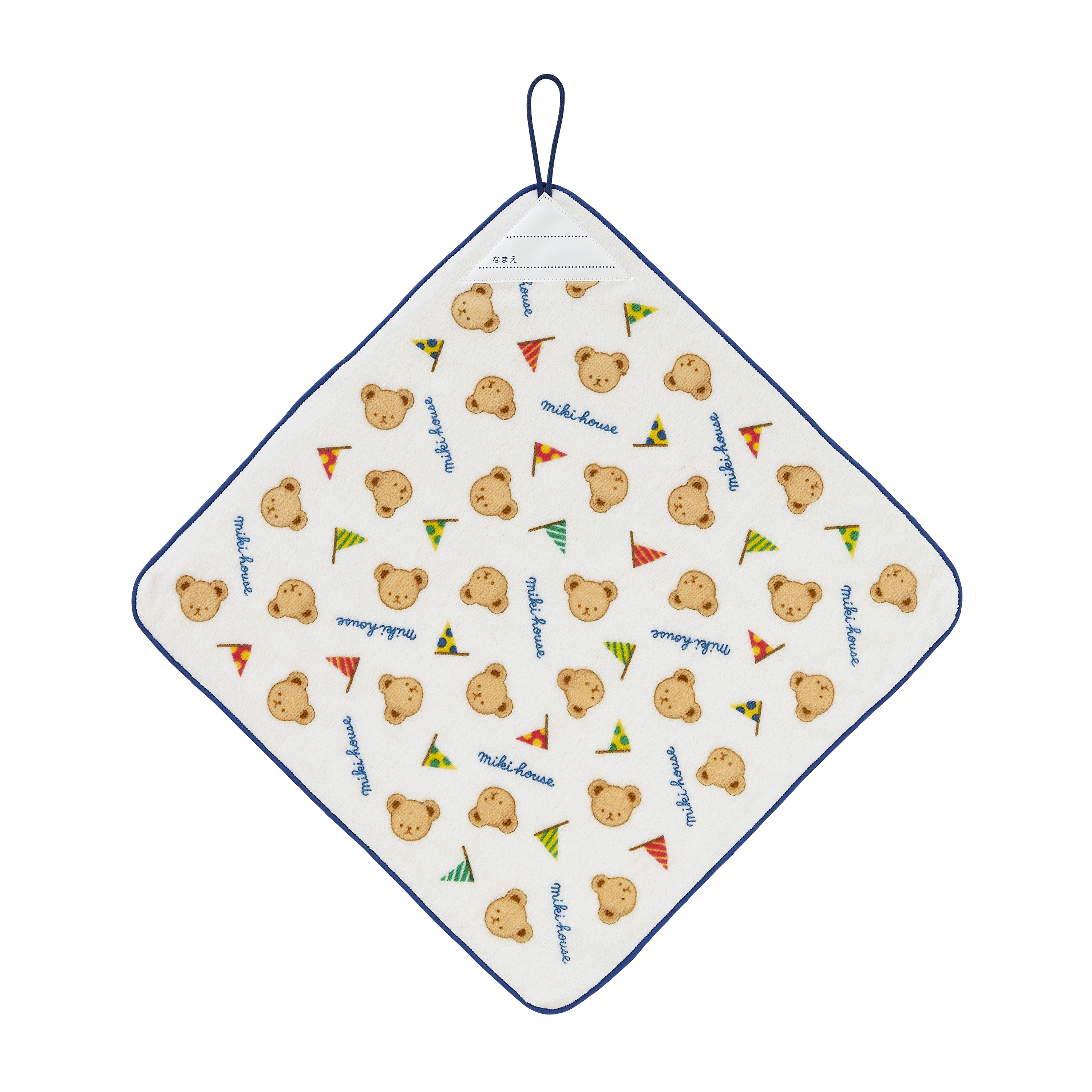 MIKI HOUSE BEAR附環毛巾-藏藍