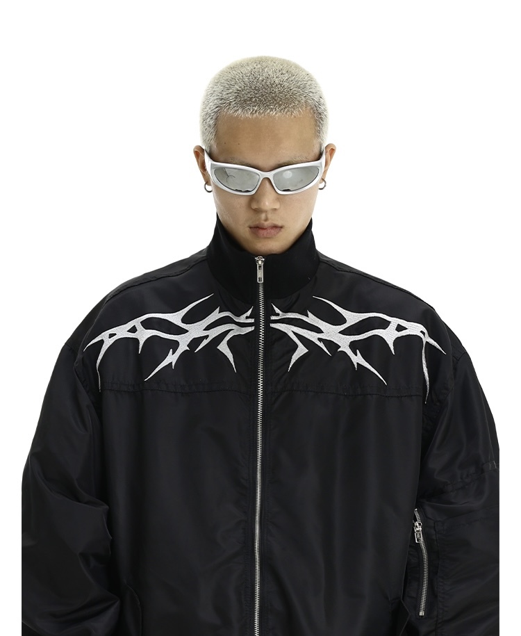 HK07 荊棘圖騰美式空軍夾克 Bomber Jacket