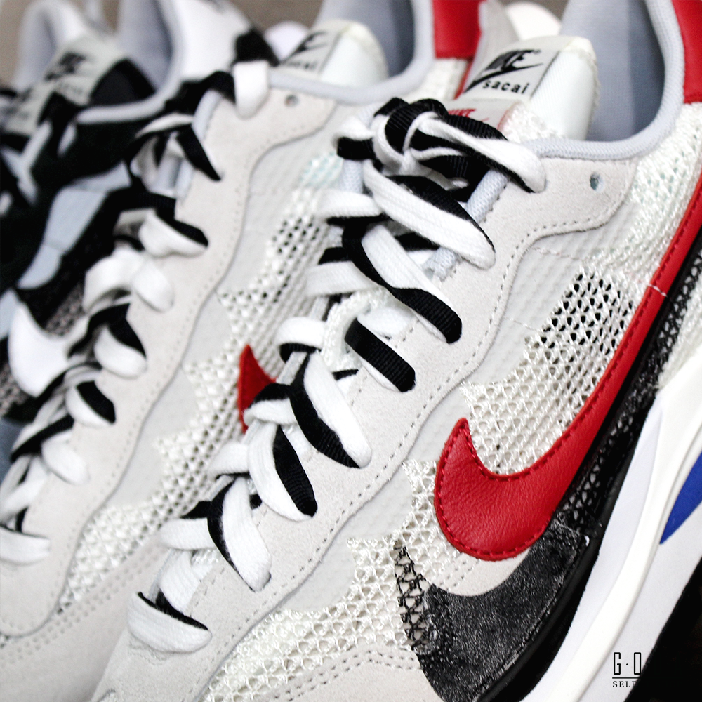 Sacai X Nike VaporWaffle 白藍紅 解構 男鞋 男女尺寸 CV1363-100
