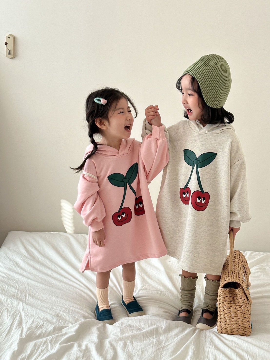 櫻桃笑臉長版洋裝