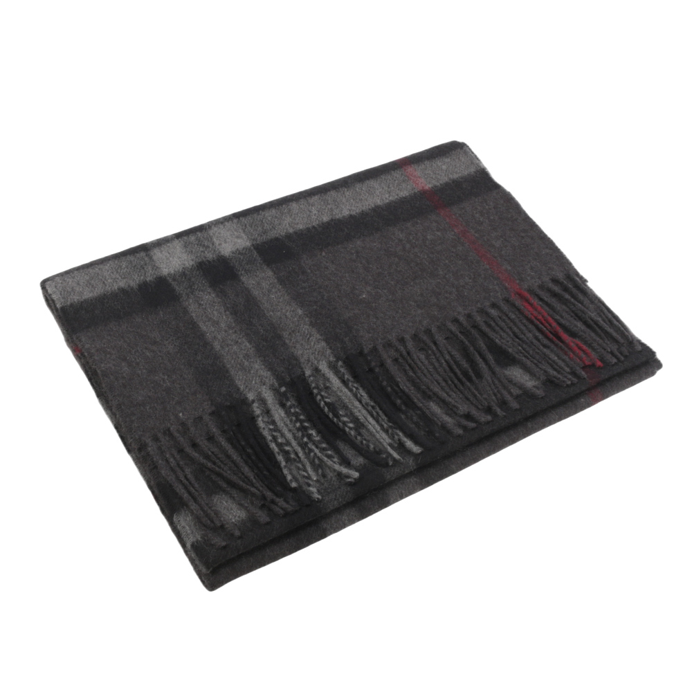 【BURBERRY】基本款經典格紋喀什米爾圍巾(炭灰色) 8077880 A1208