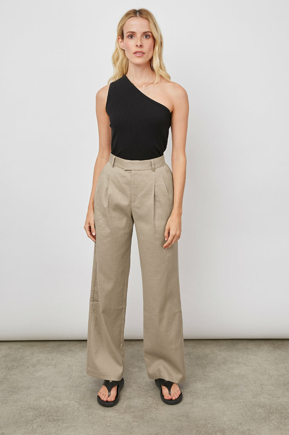 Marnie Pant 棉麻打褶寬褲