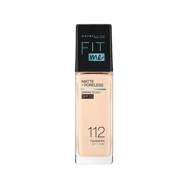Maybelline New York - Fit Me 霧光控油零毛孔啞緻 粉底液 SPF22 #112 30ml
