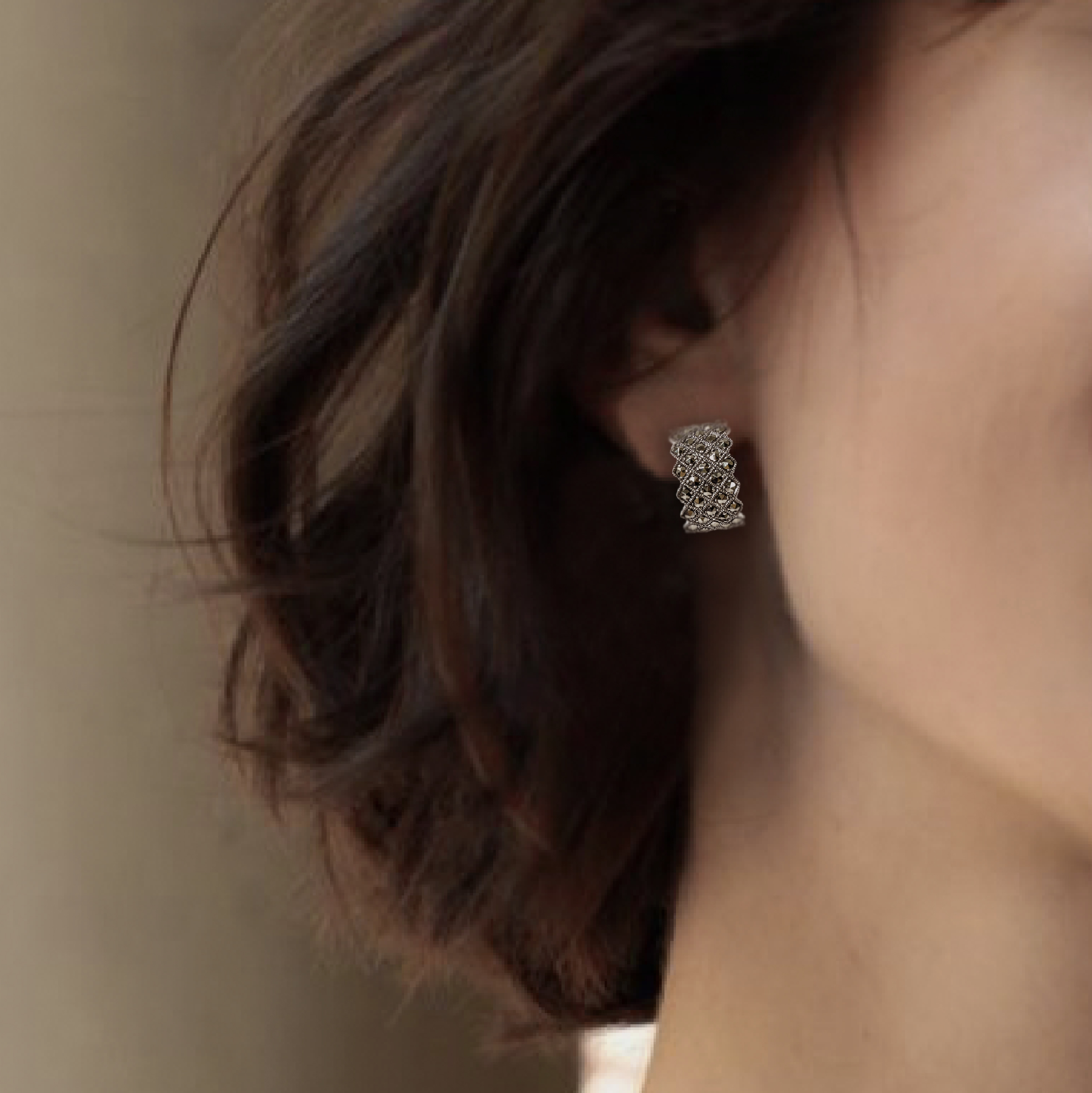 馬克賽石排列耳環