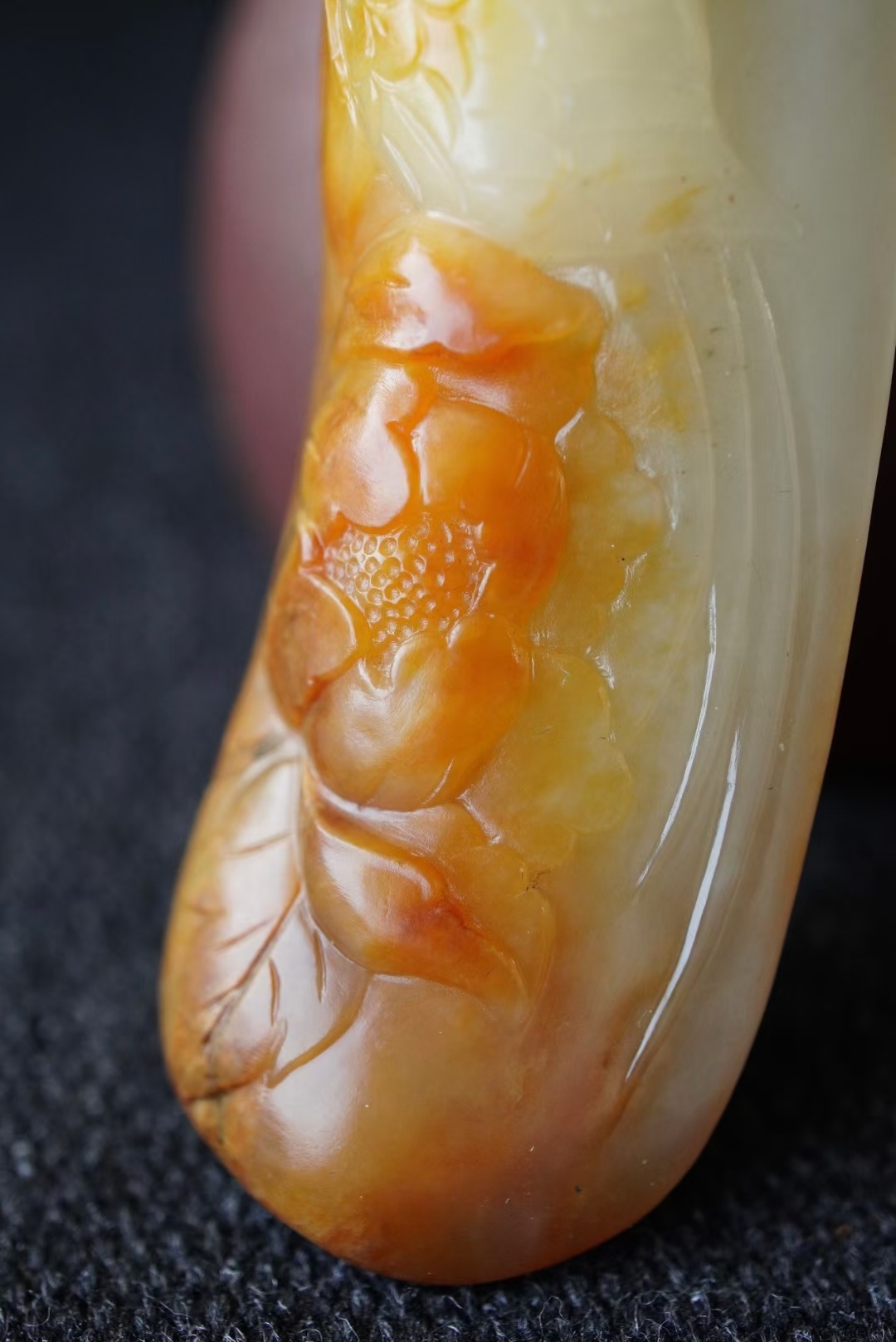 12441 和田玉籽料“鳳穿牡丹”掛件