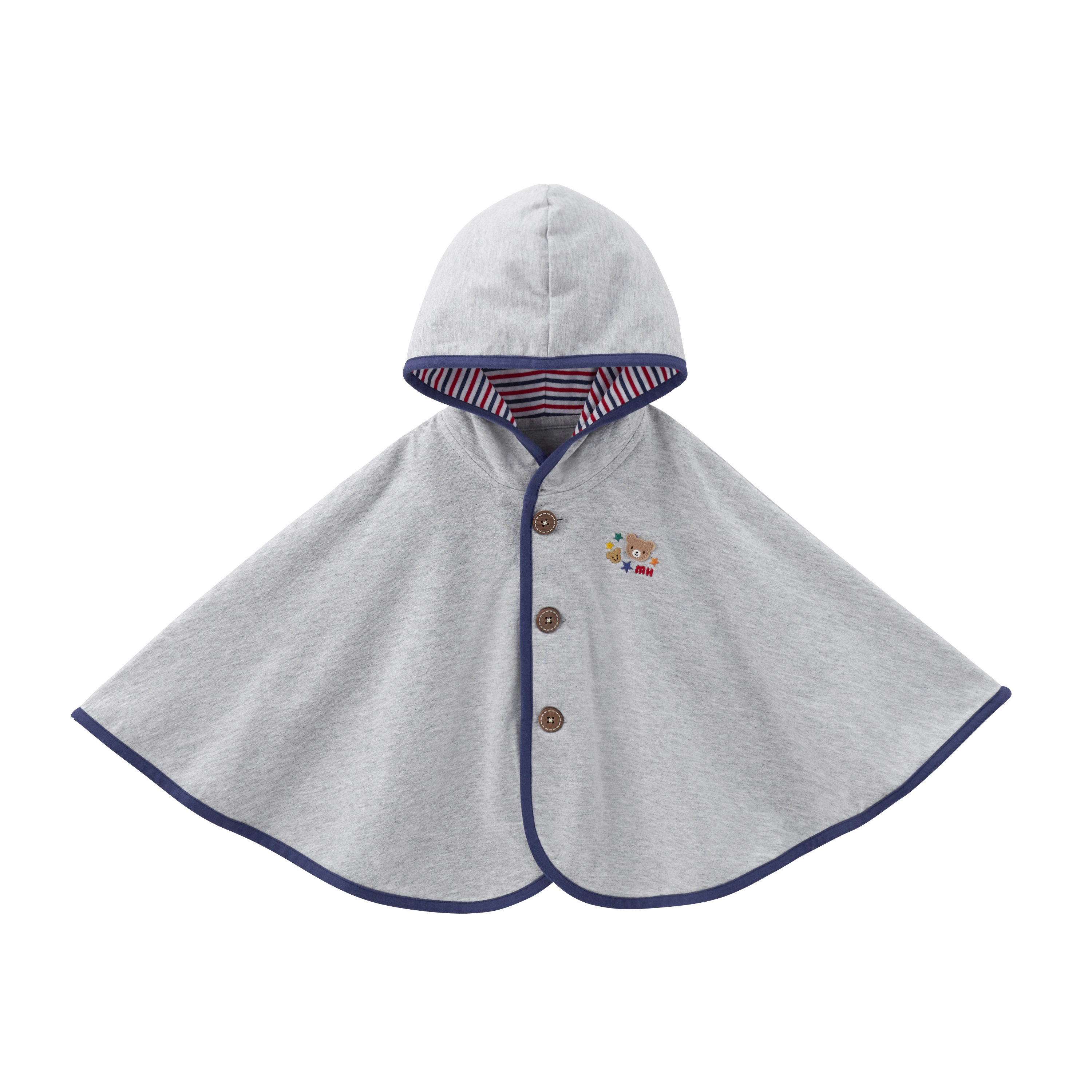 抗UV 普奇熊斗篷-灰