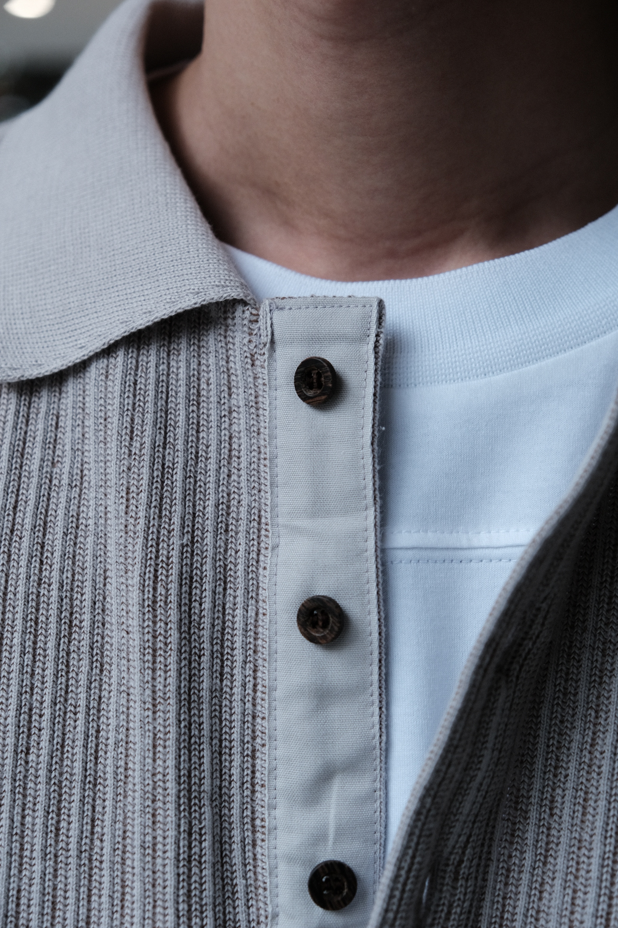 ANCELLM - HENLEY RIB LS T-SHIRT / 2COLORS