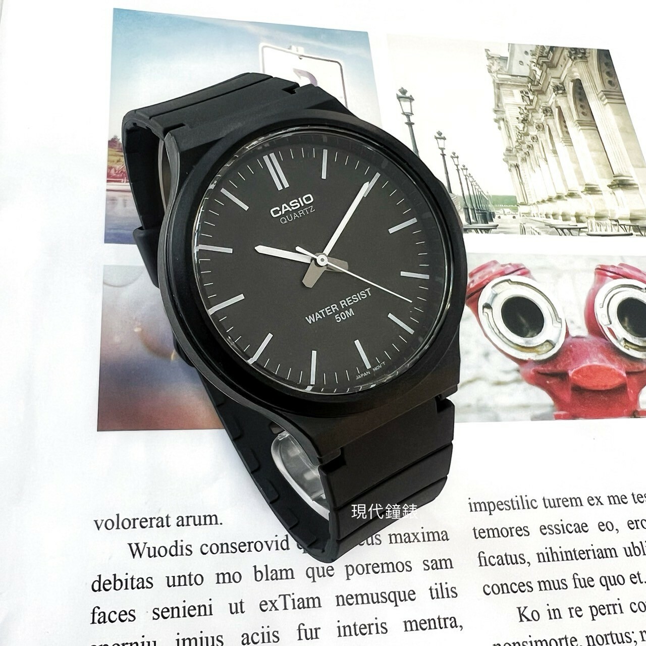 【CASIO 卡西歐】時尚玩色輕薄大錶面腕錶 MW-240-1E 43.6mm 現代鐘錶