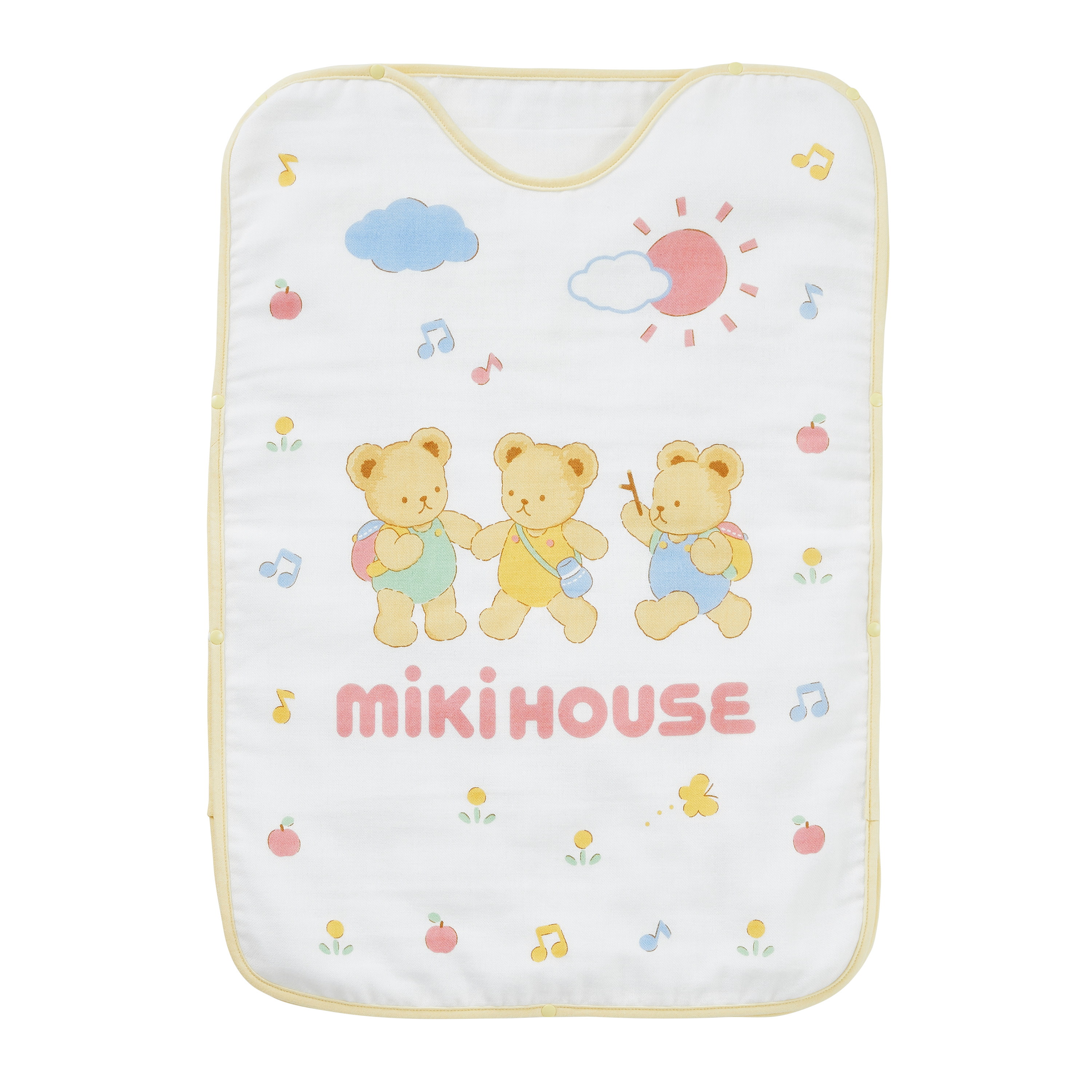 MIKI HOUSE BEAR印花防踢被-多色