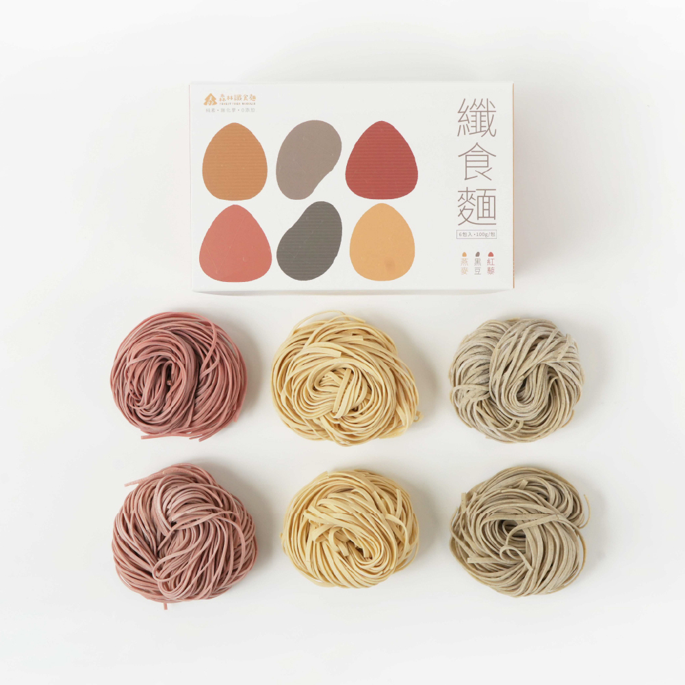 新品｜港澳免運｜森林纖食麵｜綜合2盒12入(純麵條)｜紅藜全麥、燕麥黃豆、黑豆蕎麥