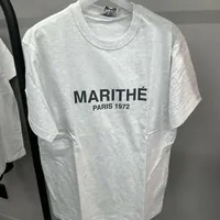 [S] MARITHE REGULAR LOGO TEE,LIGHT HEATHER GRAY, 1MG23STS126LHG (SMR62)