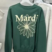 [S] MARDI FLOWER MARDI SWEATSHIRT,DARK GREEN CREAM, MFK33JPO007DGCR00 (SMD27)