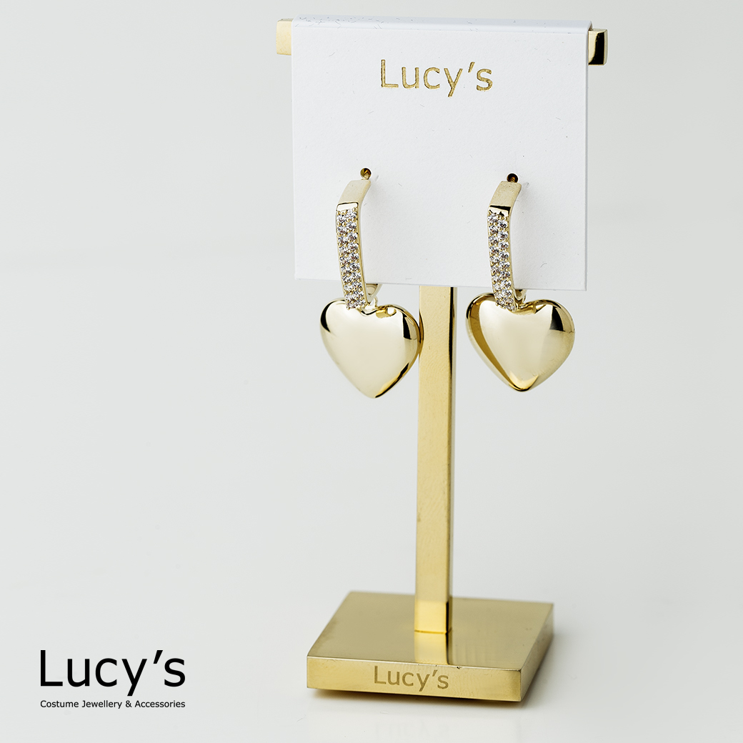 耳環　金環　①②まとめて Lucy's-排鑽愛心耳環(113014)