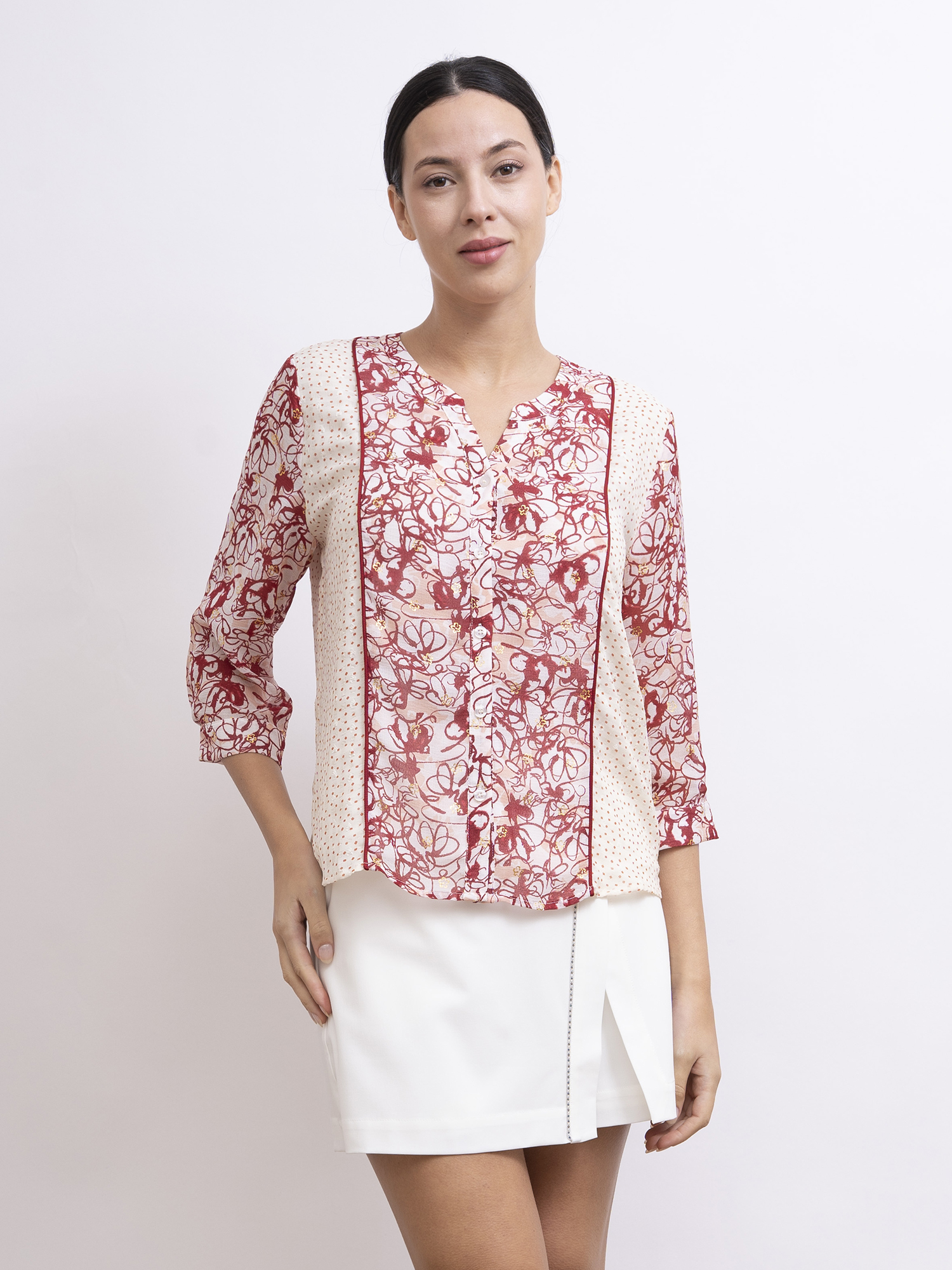 mi-tu 開衩短裙褲