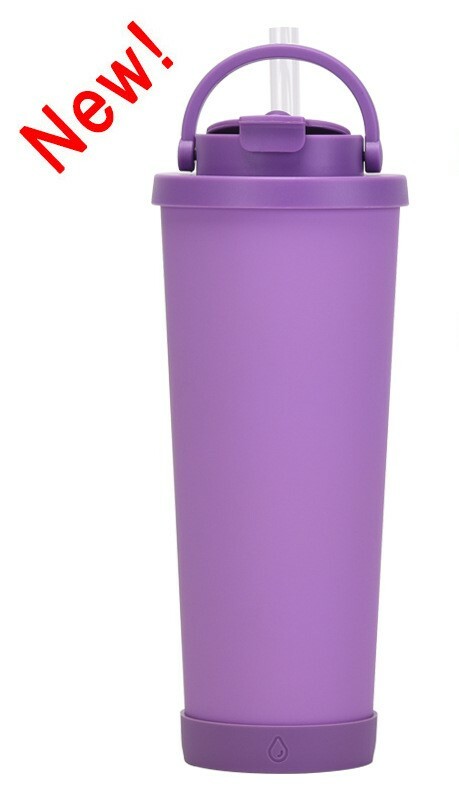 《3694》一杯雙飲粗吸管手提保溫杯800ML