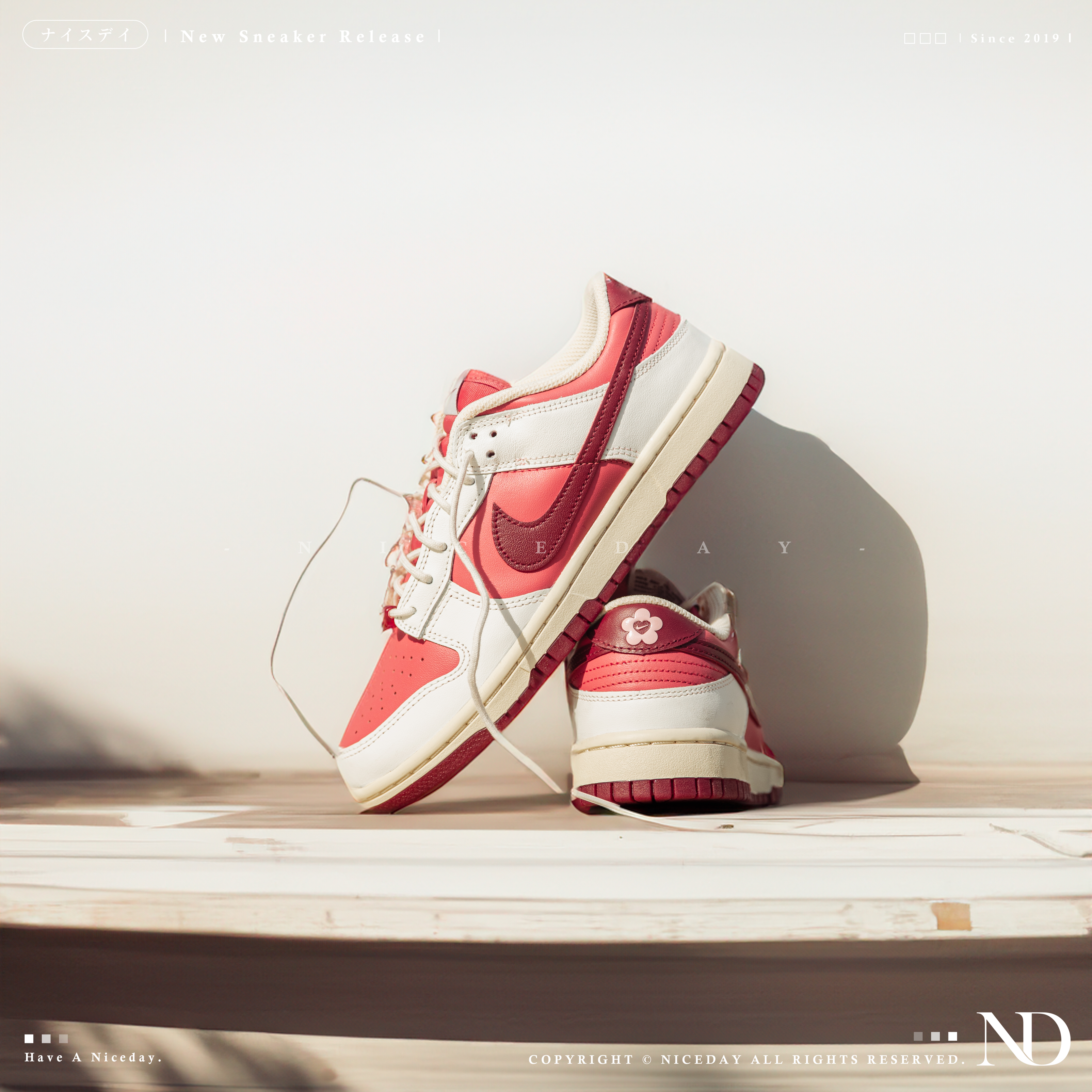 NICEDAY 現貨 Nike Dunk Low Valentine's Day 情人節 反轉梅紅 女款 HF0736-161