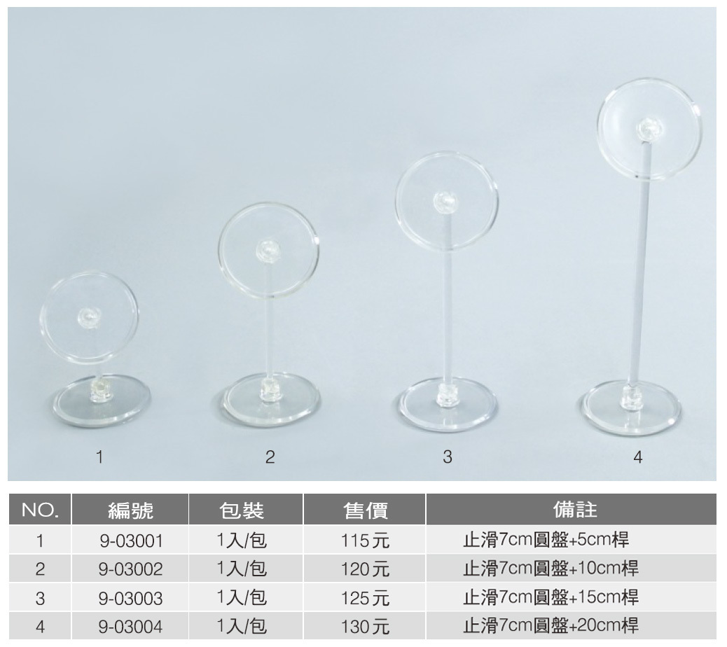 POP夾具 7cm圓盤桌上型 1入/包【9-03001】