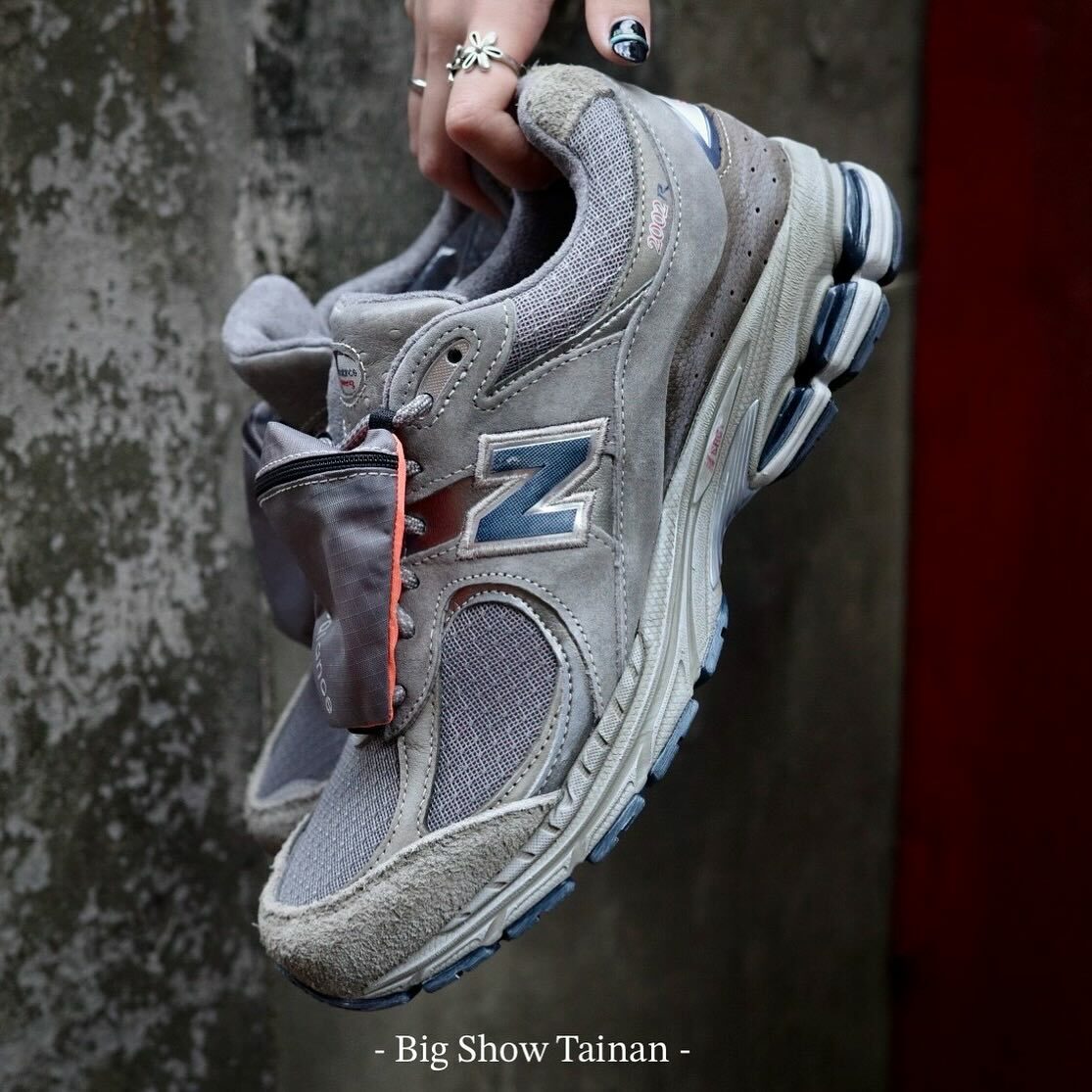 New Balance M2002RVA 2002R 刷舊灰綠小拉鍊袋零錢袋做舊