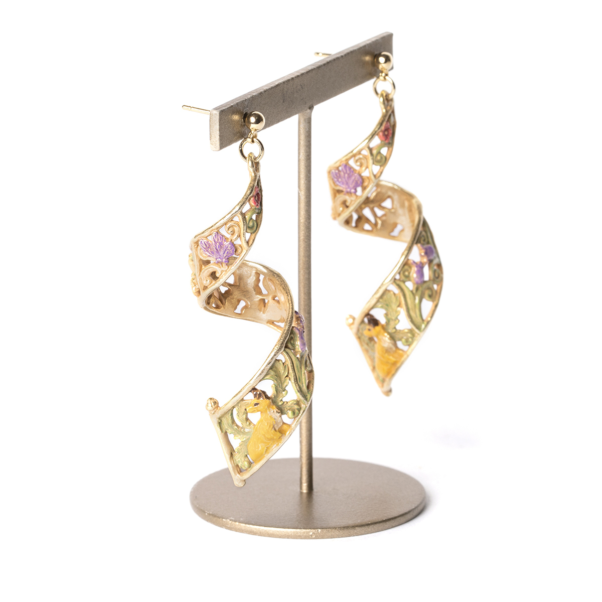 Palnart Poc 狐狸小鳥螺旋耳環/戒指/頸鏈