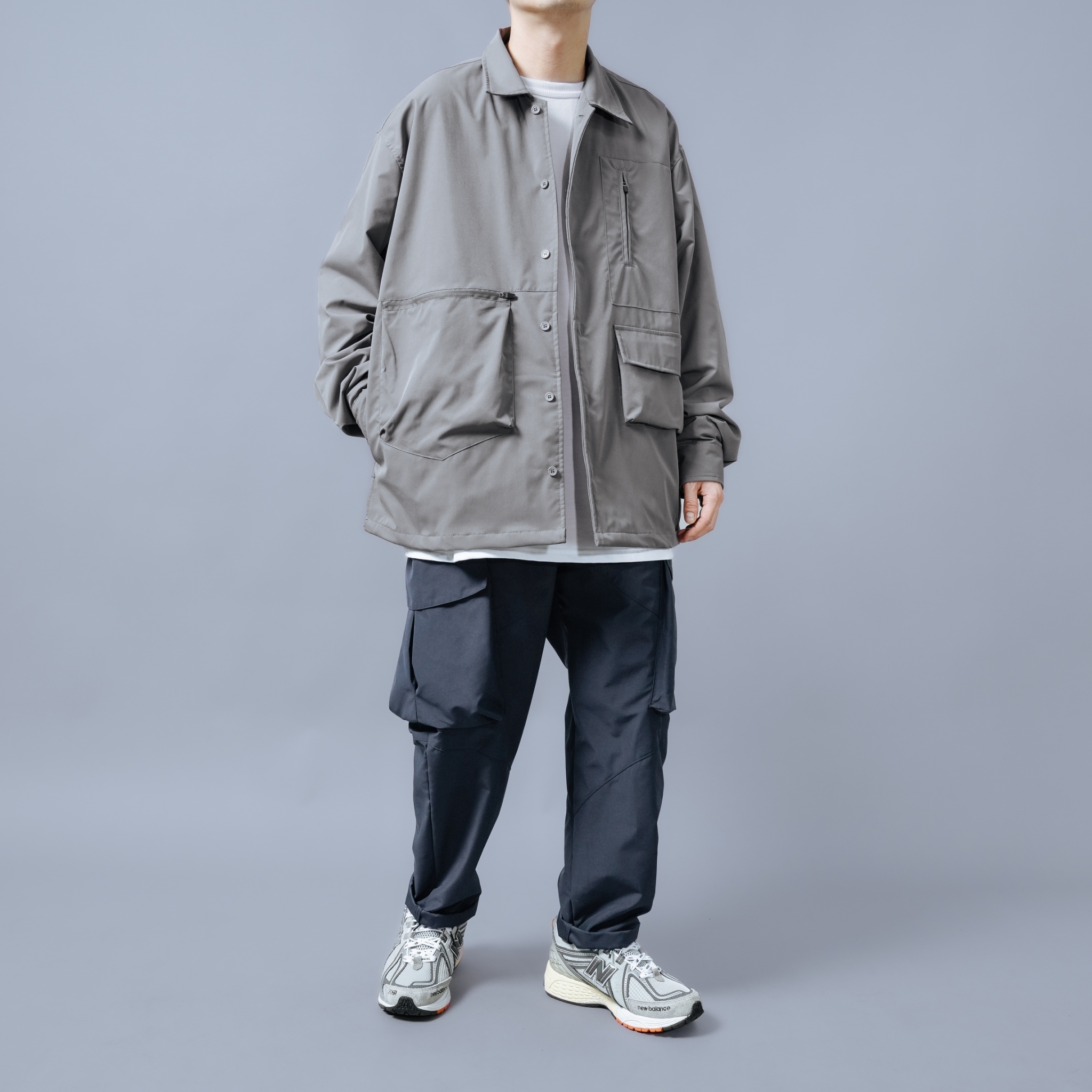 SBG 防潑水多口袋工裝長袖襯衫 SB1219