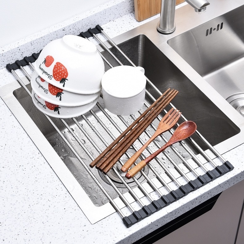 多功能不鏽鋼捲收瀝水架