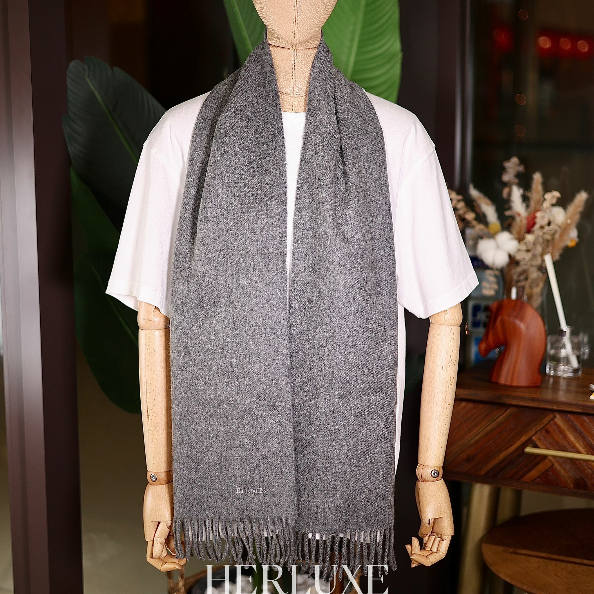 Unie brodee muffler 40x160cm grey/grey