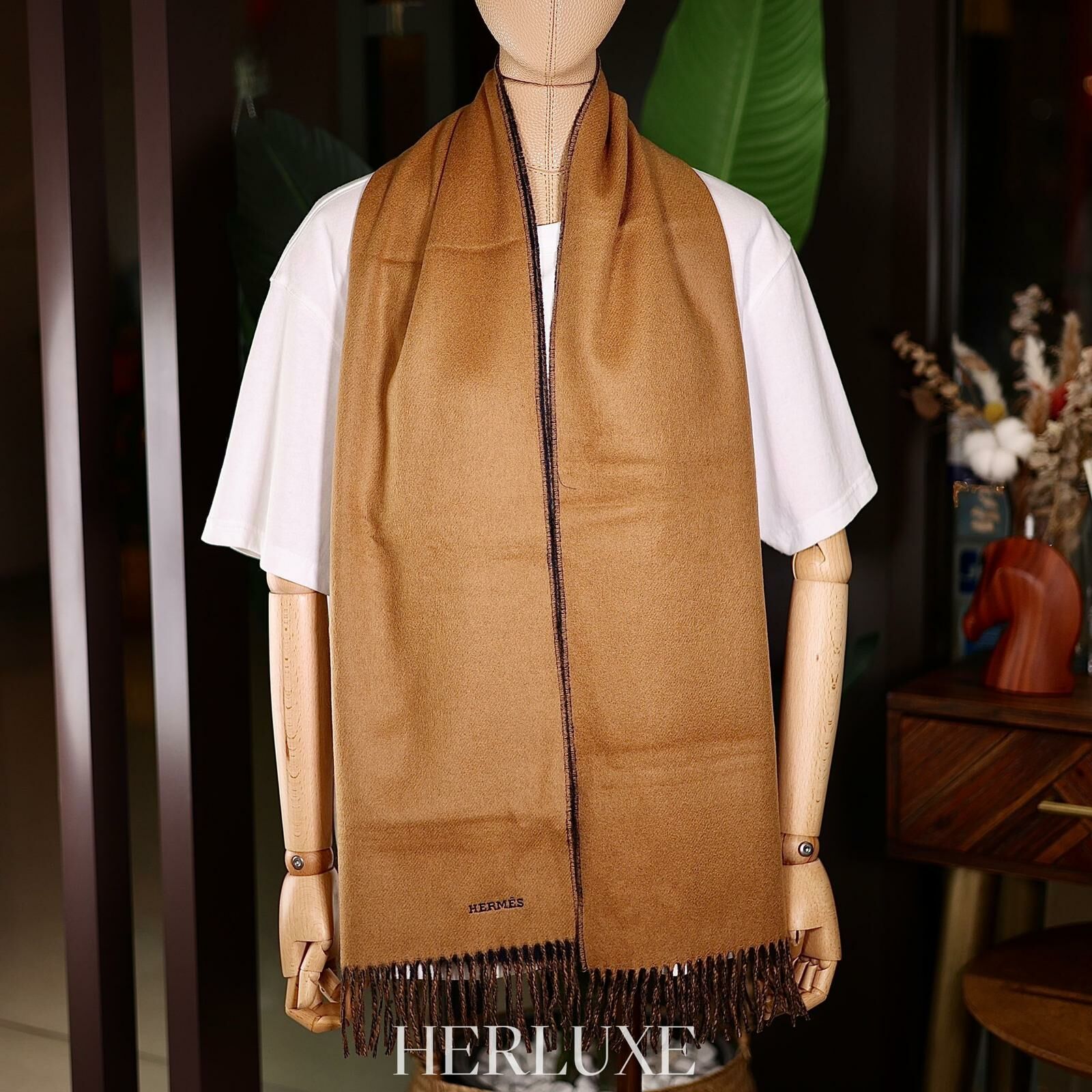 Unie brodee muffler 40x160cm gold / bleu