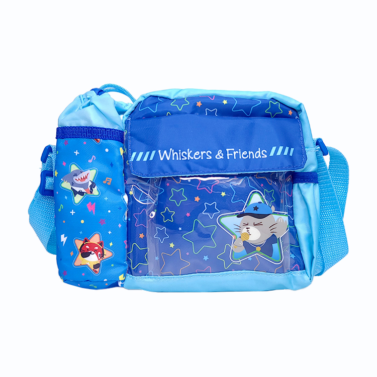 Whiskers with mic blue shoulder bag