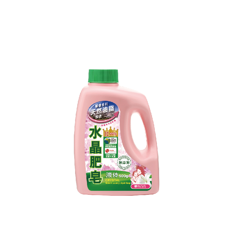 水晶肥皂洗衣液體-櫻花百合500g