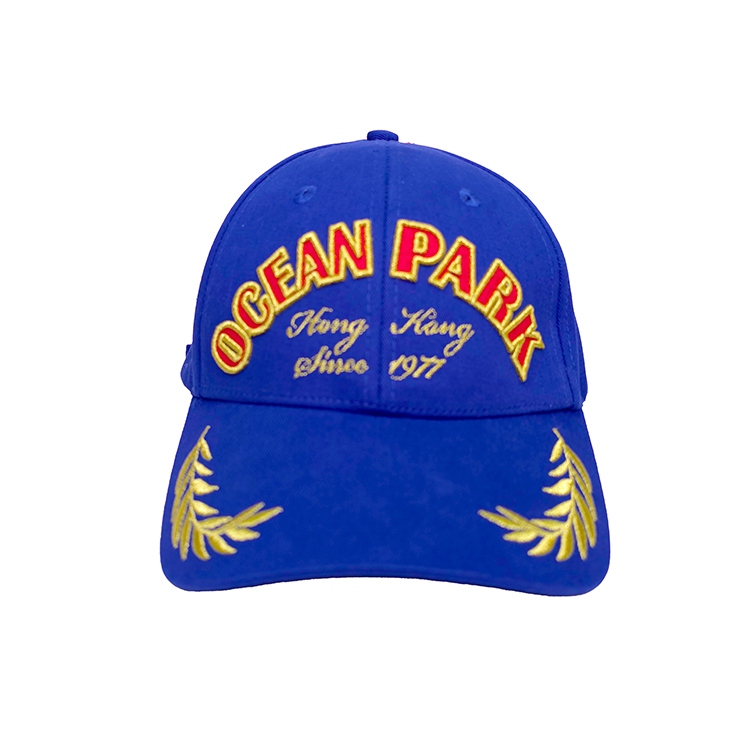 Navy Ocean Park Golden Embroidery Cap