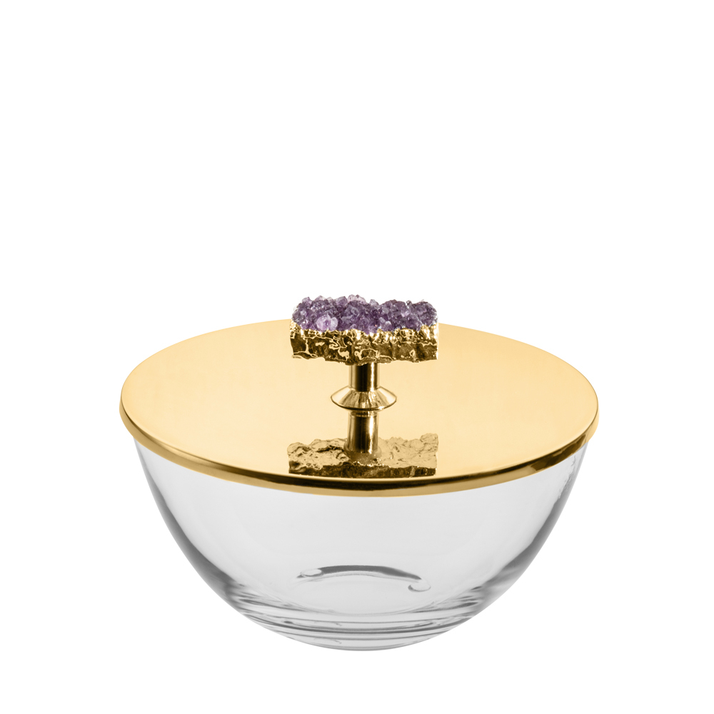 Riva - 紫水晶24K鍍金點心碗