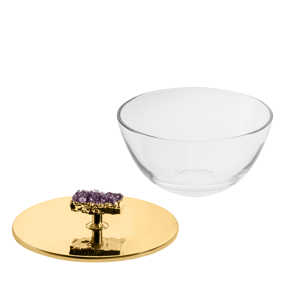Riva - 紫水晶24K鍍金點心碗