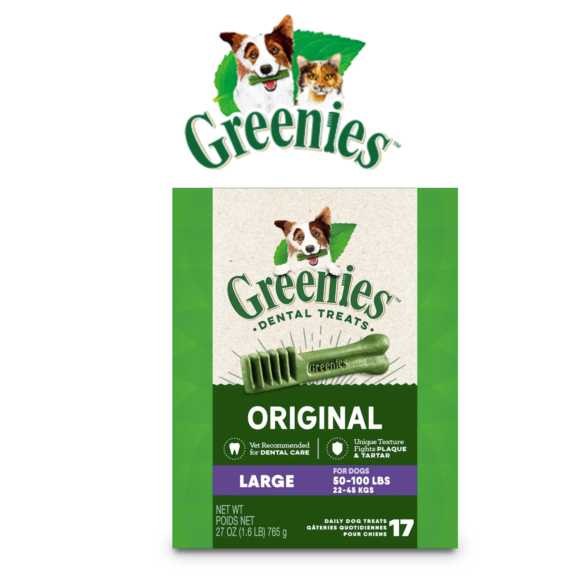 Greenies - 原味狗狗潔齒骨 (大型犬) 27安士