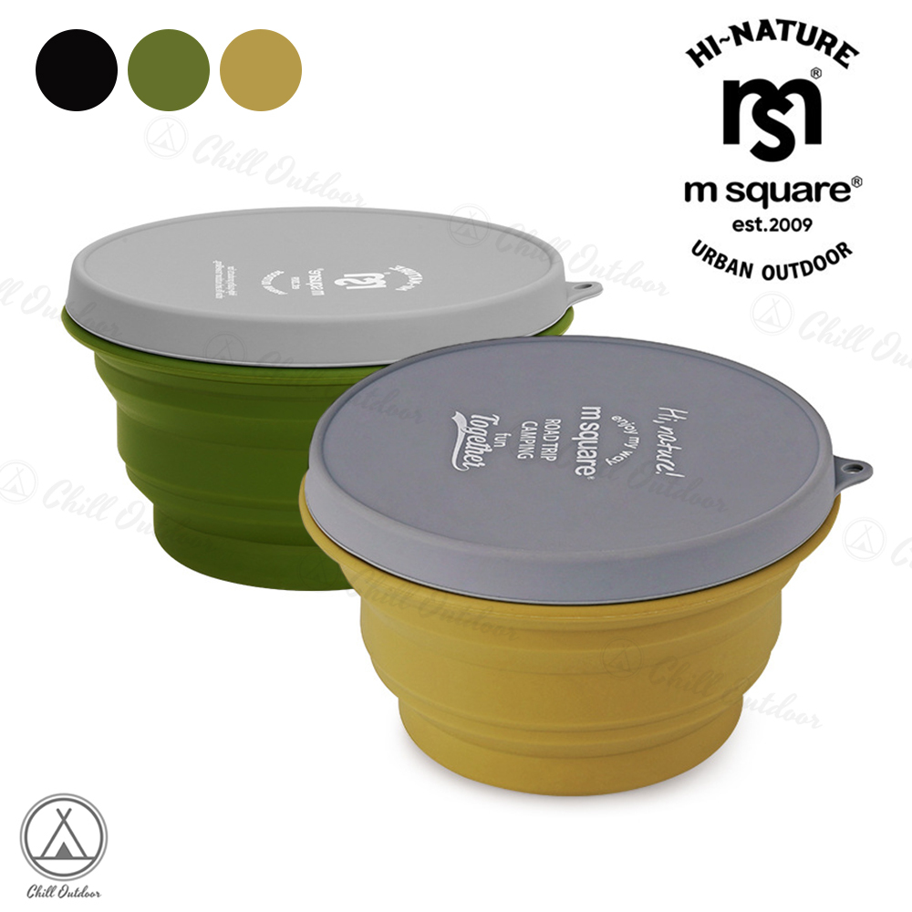 m square 折疊矽膠碗 大款 1L－(3色)