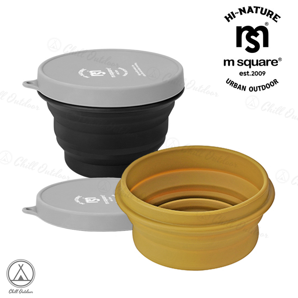 m square 折疊矽膠碗 中款 500ml－(3色)