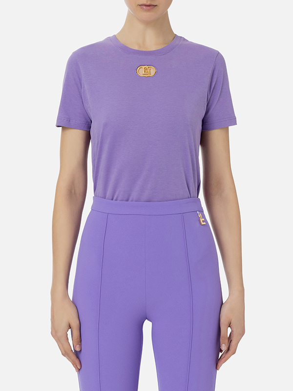 ‍‍Elisabetta Franchi 縷空LOGOT(紫)