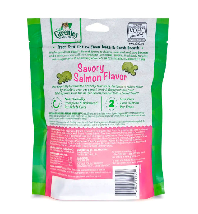 Greenies-  貓貓潔齒餅 - 三文魚味 (4.6oz)